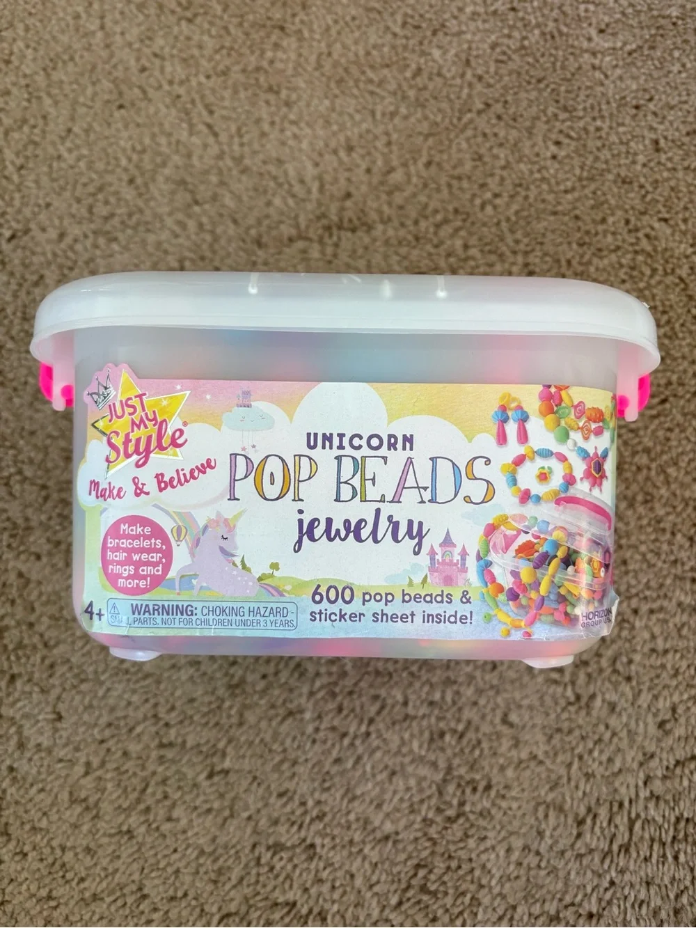 Unicorn Pop Beads Jewelry Kit - Pastel Multi